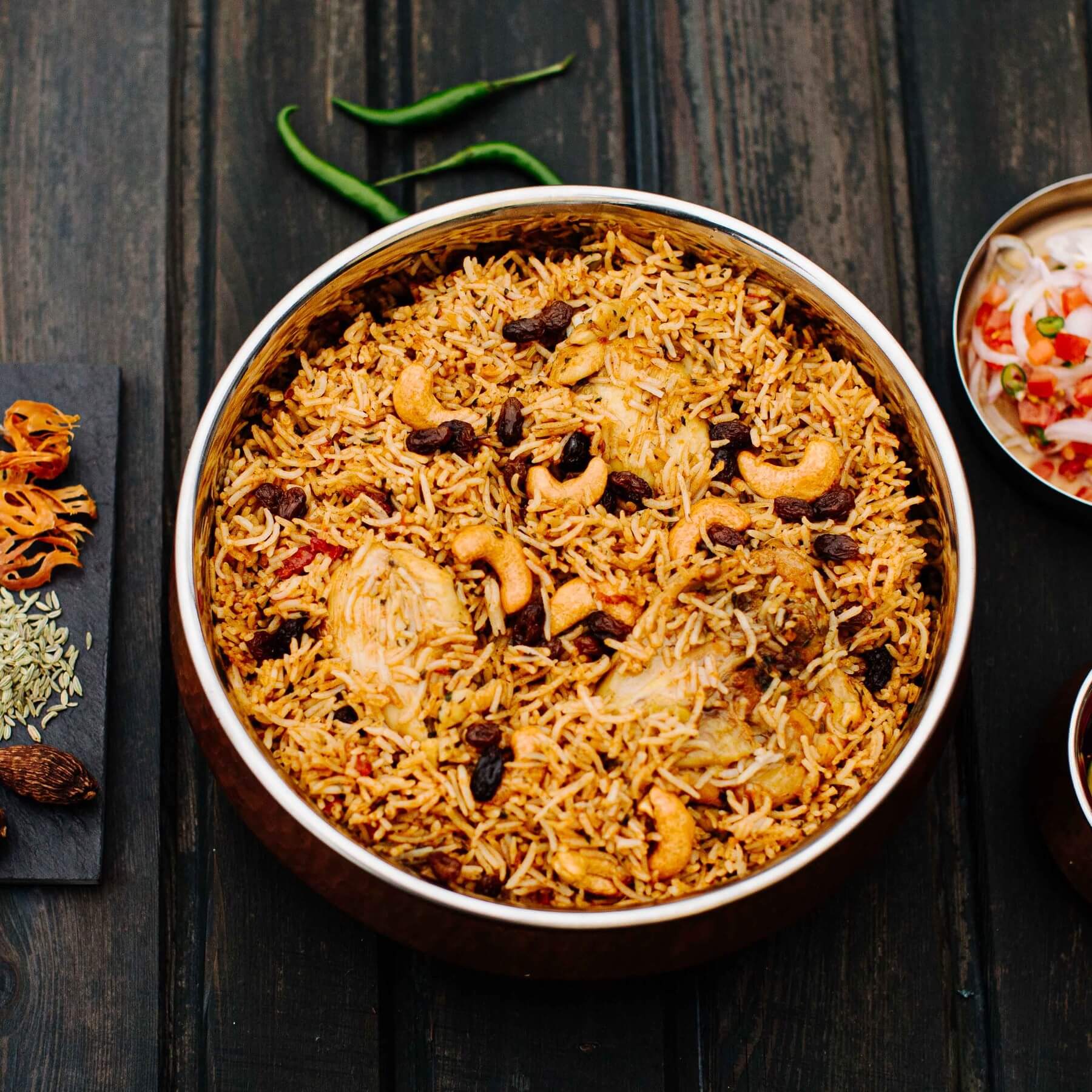 Biryani mit Huhn aus Kerala