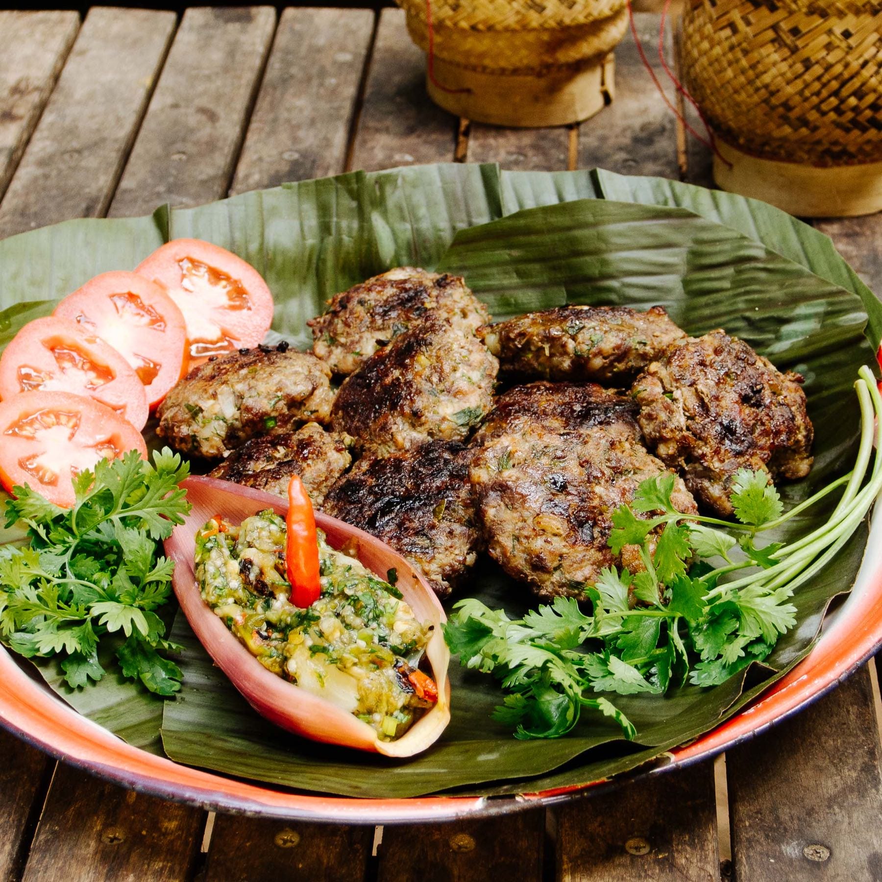 Gegrillte Hamburger Luang Prabang Style