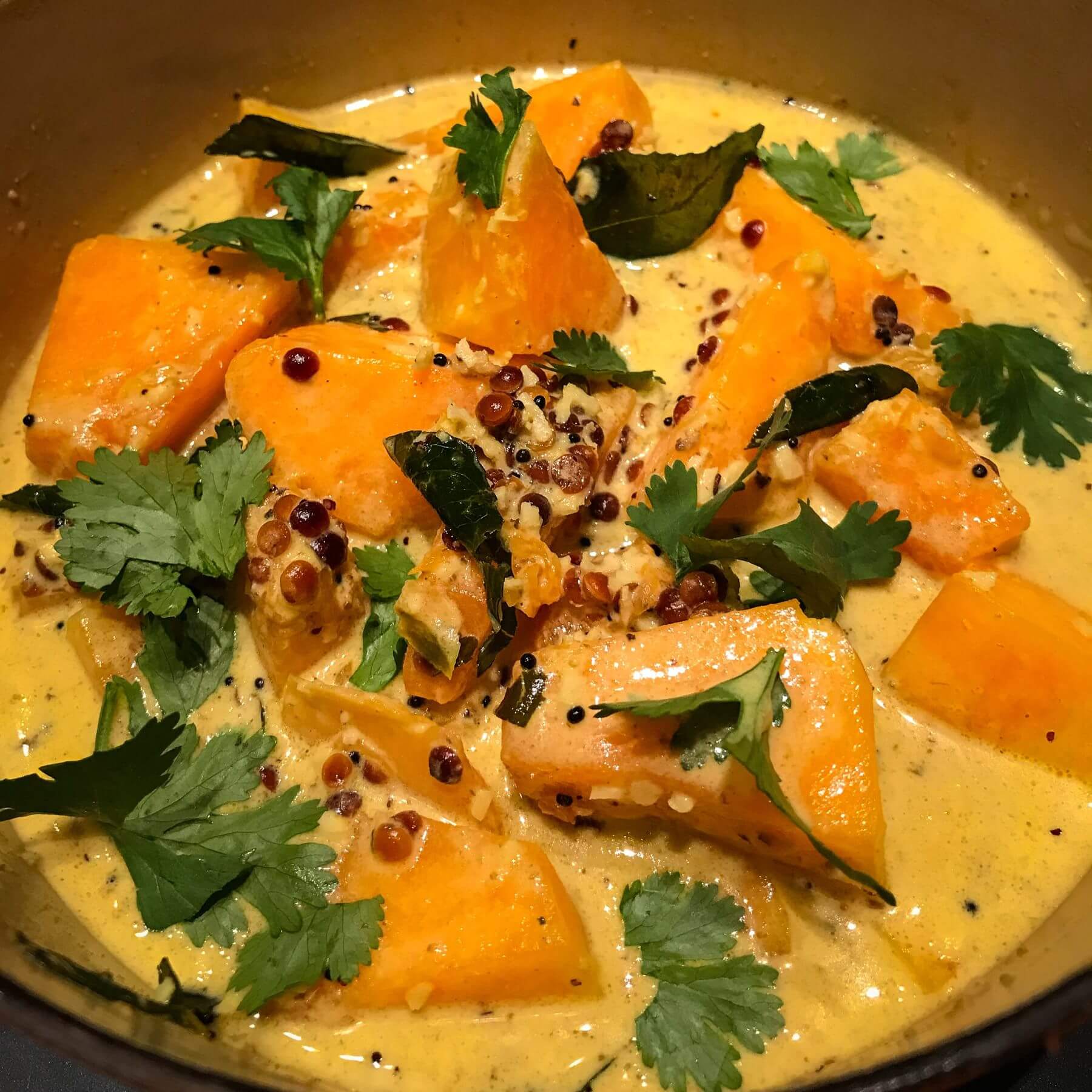 Butternut-Kürbis-Curry aus Südindien
