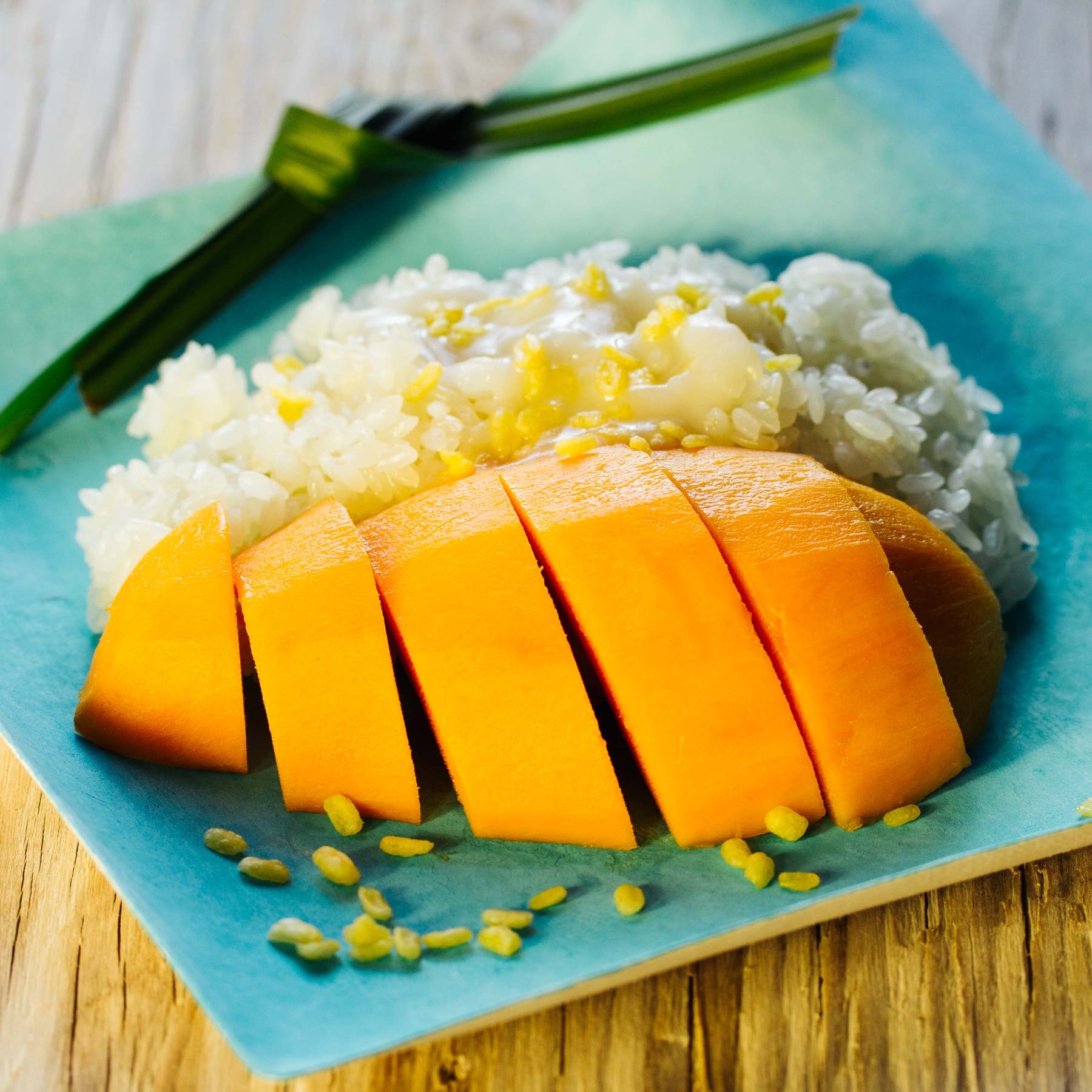 Mango Sticky Rice aus Thailand . Khao Niaow Ma Muang