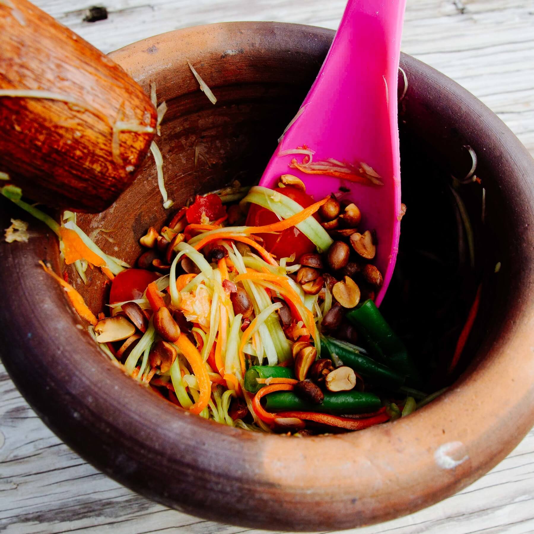 Thai Papaya Salat (Som Tam) – Original-Rezept | asiastreetfood