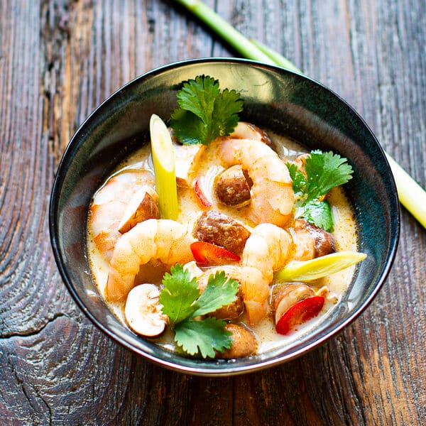 Tom Ka Gung - Thai Garnelen-Kokos Suppe