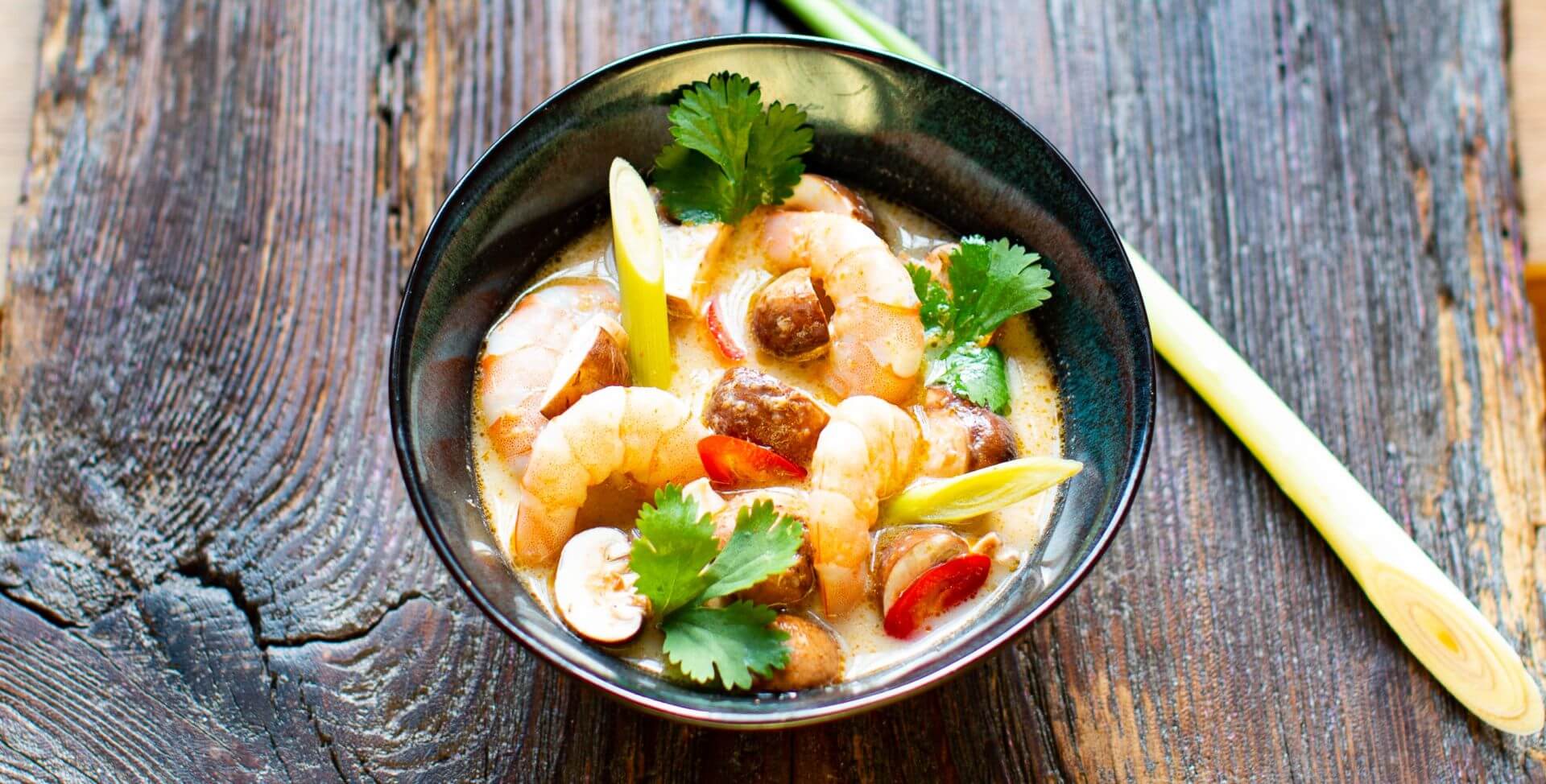 Tom Ka Gung - Thai Garnelen-Kokos Suppe